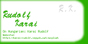 rudolf karai business card